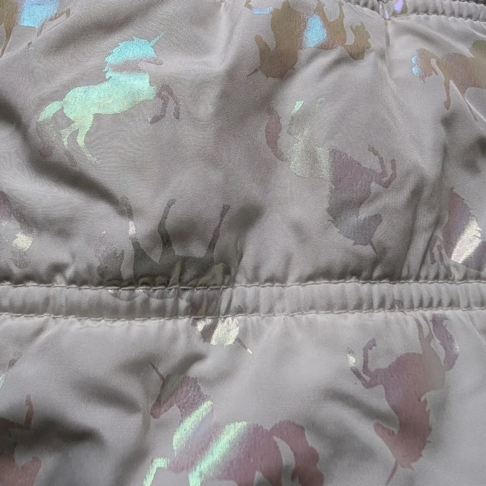 Gap White Iridescent Unicorn Vest size 5